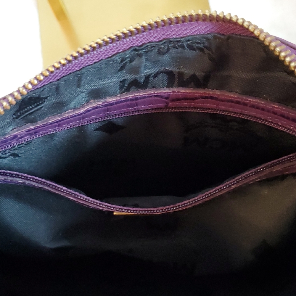 MCM Black and Purple Hobo Shoulder Bag EUC - Picture 10 of 12